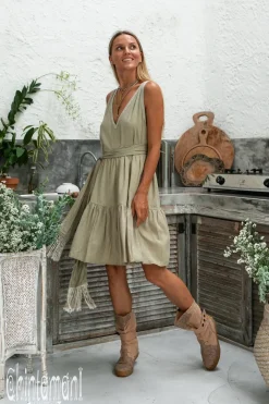 Alma Midi Dress / Sage