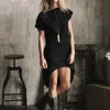 Assymetric Midi Dress / Black