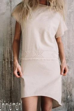 Assymetric Midi Dress / Off White