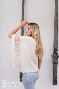 Asymmetric Ripped Top / Off White