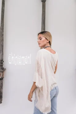 Asymmetric Ripped Top / Off White