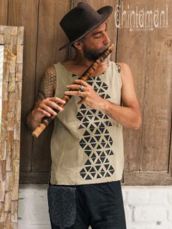 Atua Print Top / Green Sage