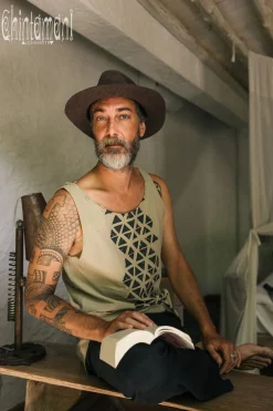 Atua Print Top / Green Sage