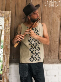 Atua Print Top / Green Sage