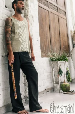 Atua Print Top / Green Sage