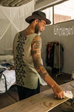 Atua Print Top / Green Sage