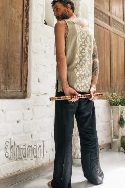 Atua Print Top / Green Sage