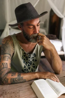 Atua Print Top / Green Sage