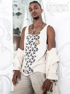 Atua Print Top / Off White