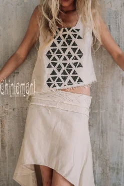 Atua Print Top / White