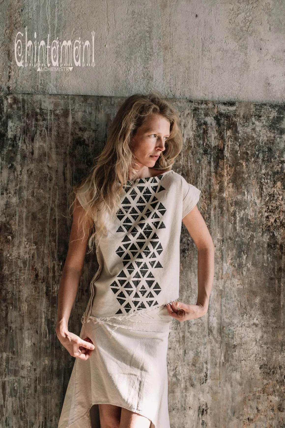 Atua Print T-shirt / Raw Cotton