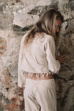 Atua Print Wrap Top / Off White