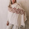 Atua Wrap Shawl / White & Copper
