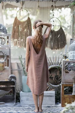 Backless Tunic Dress / Dusty Pink