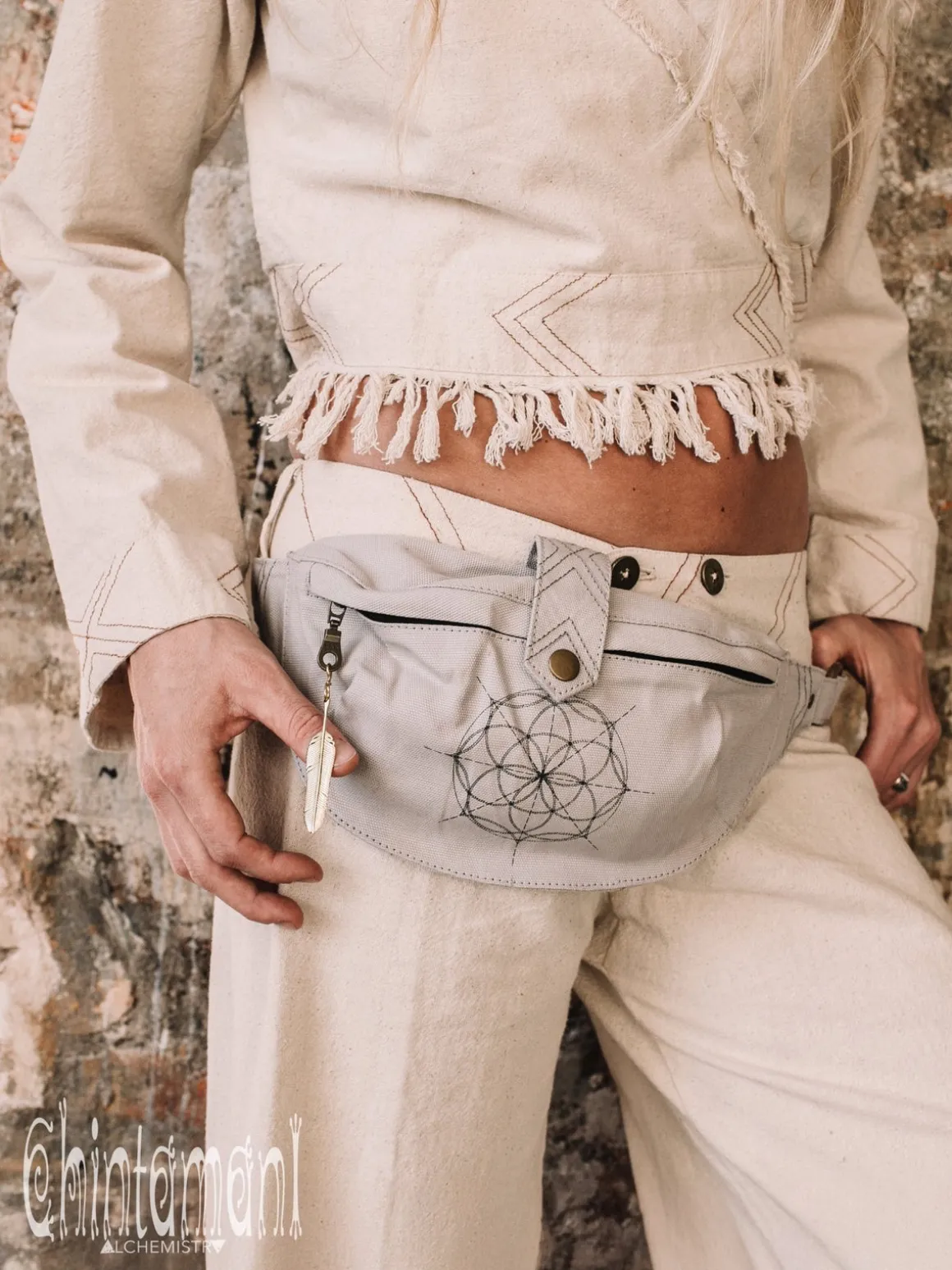 Banana Waist Bag / Light Grey