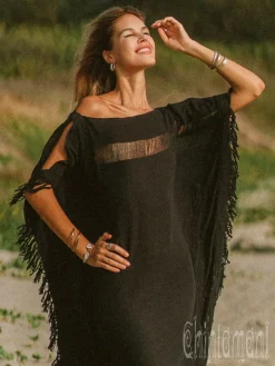 Beach Poncho Dress / Black