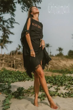 Beach Poncho Dress / Black