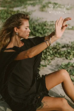 Beach Poncho Dress / Black