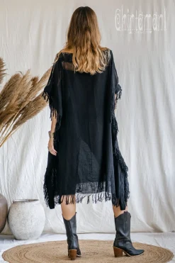 Beach Poncho Dress / Black