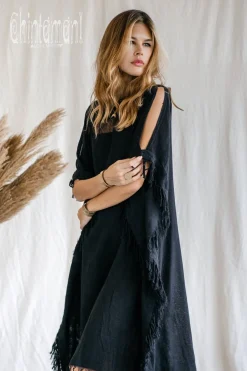 Beach Poncho Dress / Black