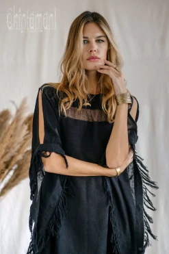 Beach Poncho Dress / Black