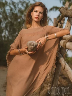 Beach Poncho Dress / Coffee