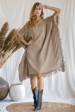 Beach Poncho Dress / Coffee