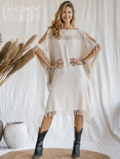 Beach Poncho Dress / Off White