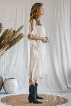 Beach Poncho Dress / Off White