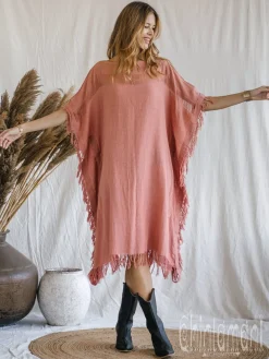 Beach Poncho Dress / Soft Pink