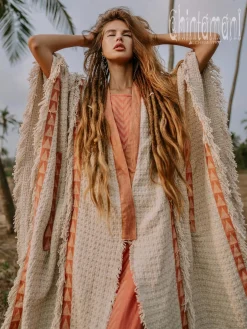 Berber Poncho Coat / Off White