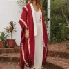 Berber Poncho Coat / Red Ochre