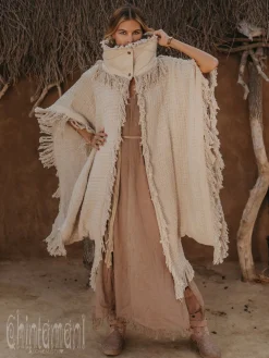 Bohemian Poncho Coat / Off White