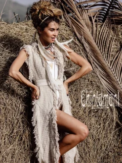 Boho Canvas Vest
