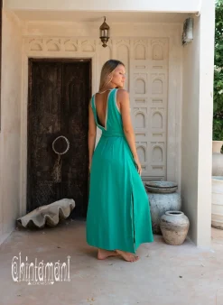 Boho Fringed Dress / Green