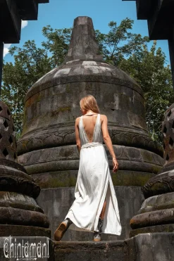 Boho Fringed Dress / Off White