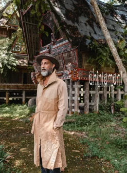 Canvas Men's Coat / Beige