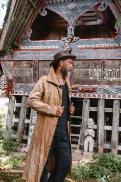 Canvas Men's Coat / Beige