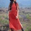 Chakruna Long Dress / Red Ochre