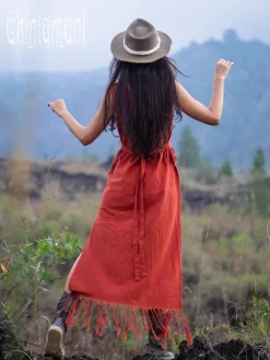 Chakruna Long Dress / Red Ochre