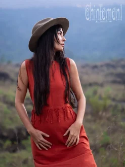 Chakruna Long Dress / Red Ochre