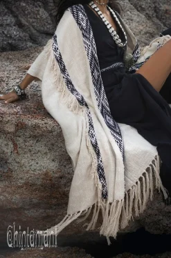 Cotton & Hemp Poncho / Off White