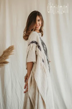 Cotton & Hemp Poncho / Off White