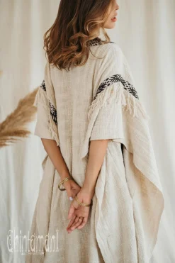 Cotton & Hemp Poncho / Off White
