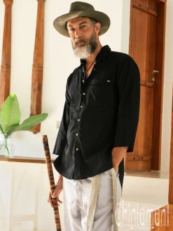 Cotton Men's Shirt / Black