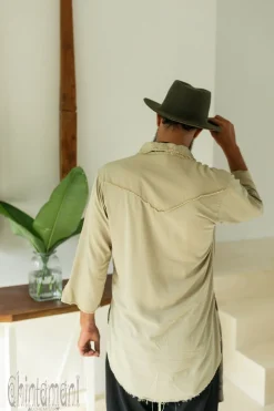 Cotton Men's Shirt / Sage