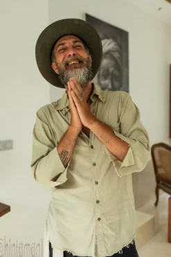 Cotton Men's Shirt / Sage