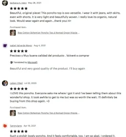 Cotton Poncho Top / Beige