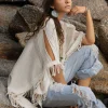 Cotton Poncho Top / Off White