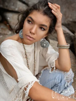 Cotton Poncho Top / Off White